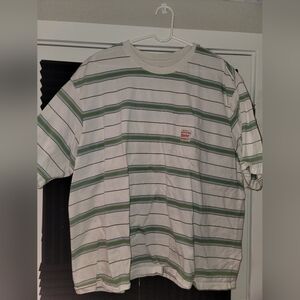 Levi's Green and White Striped Tee
